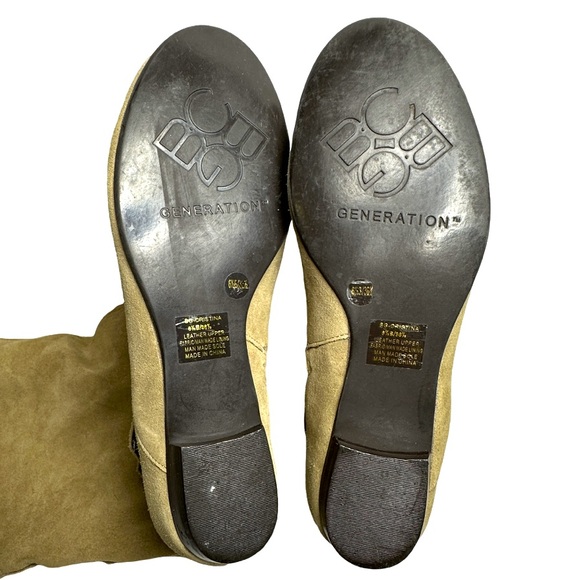 BCBG Generation | Over the Knee Suede Boot Christina New Taupe Spike Stud Accent - Picture 10 of 16